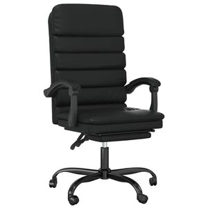 vidaXL B&uuml;rostuhl mit Massagefunktion Schwarz Kunstleder