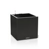 LECHUZA Pflanzgef&auml;&szlig; CANTO Stone 40 LED Low ALL-IN-ONE 40x40 cm Schwarz