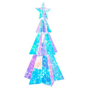 vidaXL Prismatischer, schillernder LED-Weihnachtsbaum Mehrfarbig