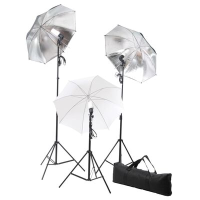 vidaXL Fotostudio-Beleuchtung Set 24 Watt mit Stativen & Schirmen