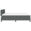 vidaXL Boxspringbett mit Matratze Dunkelgrau 180 x 200 cm Stoff