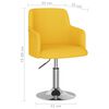 vidaXL Esszimmerst&uuml;hle 2 Stk. Senfgelb Stoff