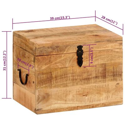 vidaXL Aufbewahrungsbox 39x28x31 cm Massivholz Mango
