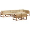 vidaXL Outdoor-Sofagarnitur mit Kissen 8 pcs Natur und Beige