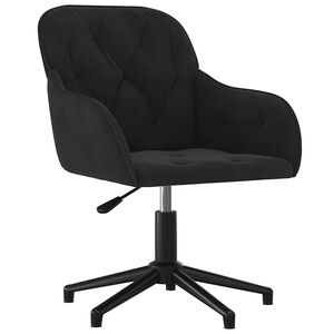 vidaXL B&uuml;rostuhl Drehbar Schwarz Samt