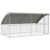 vidaXL H&uuml;hnerk&auml;fig 2 pcs Silber 400 x 200 x 198,5 cm Verzinkter Stahl