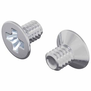 vidaXL Senkkopfschrauben 2 stk. Silber M4 x 6 mm Stahl