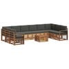 vidaXL Outdoor-Sofagarnitur 11 Stk. Natur und Anthrazit