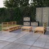 vidaXL 6-tlg. Garten-Lounge-Set Massivholz Kiefer