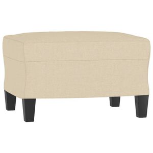 vidaXL Fu&szlig;hocker Creme 60x50x41 cm Stoff