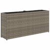 vidaXL Hochbeet mit 2 F&auml;chern Grau 90x20x40 cm Poly Rattan