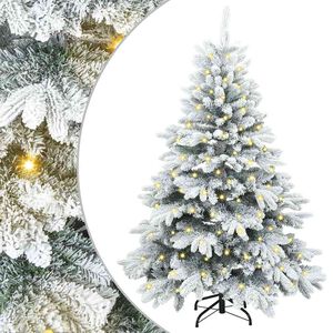 vidaXL K&uuml;nstlicher Weihnachtsbaum mit 150 LEDs Wei&szlig; 120 cm PE und PVC