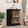 vidaXL Sideboard Schwarz 83x41,5x100 cm Massivholz Kiefer