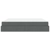 vidaXL Bettgestell mit Matratze mit Matratze 2 pcs Dunkelgrau Stoff
