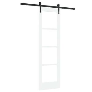 vidaXL Schiebet&uuml;r ORKDAL 61 x 198,5 cm Massivholz Kiefer und Glas Wei&szlig;