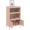 vidaXL Highboard Rosa 68x39x113 cm Stahl
