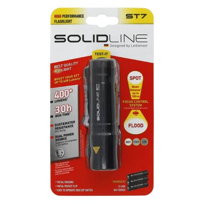 SOLIDLINE Taschenlampe ST7 mit Clip 400 lm