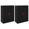 vidaXL Wandschrank 2 pcs Schwarz Eichen-Optik 69,5 x 34 x 90 cm