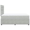 vidaXL Boxspringbett mit Matratze Hellgrau 120x200 cm Samt