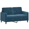 vidaXL 2-Sitzer-Sofa Blau 120 cm Samt
