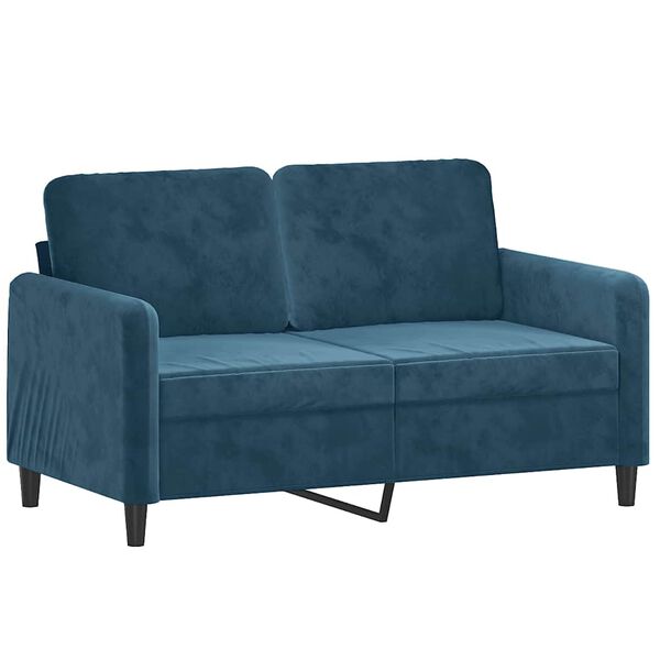 vidaXL 2-Sitzer-Sofa Blau 120 cm Samt