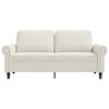 vidaXL 2-Sitzer-Sofa Creme 140 cm Samt