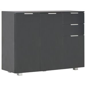 vidaXL Sideboard Hochglanz-Schwarz 107x35x80,5 cm