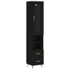 vidaXL Highboard Schwarz 34,5x34x180 cm Holzwerkstoff
