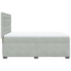 vidaXL Boxspringbett mit Matratze Hellgrau 140x190 cm Samt