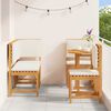 vidaXL Garten Bistro Set 4 pcs Braun Massivholz Akazie
