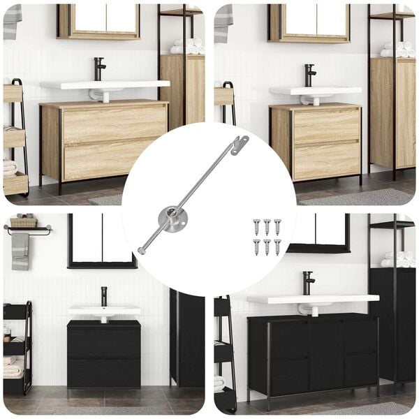 vidaXL Zugstangen-Scharnier 439 pcs Silber Eisen