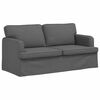 vidaXL Sofa Set 2 pcs Dunkelgrau 162 x 80 x 85 cm Stoff