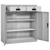 vidaXL Büroschrank Hellgrau 90x40x102 cm Stahl