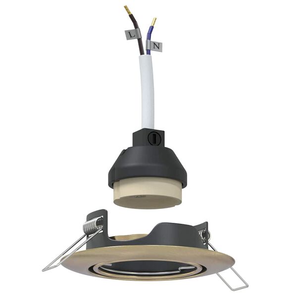 vidaXL Spotlight 24 pcs Messing 9 x 9 x 2,5 cm Metall