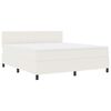 vidaXL Boxspringbett Creme und Wei&szlig; 180 x 200 cm Cordstoff