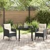 vidaXL Garten Essgruppe mit Kissen 3 pcs Grau Poly Rattan
