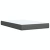 vidaXL Boxspringbett mit Matratze Dunkelgrau 100x200 cm Stoff