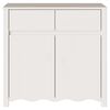 vidaXL Sideboard Drammen Weiß 79 x 43 x 75,5 cm Massivholz Kiefer