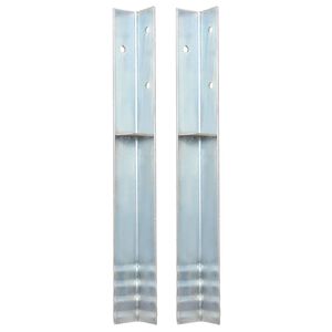 vidaXL Bodenanker L-Form f&uuml;r Spielturm 2 Stk. Stahl 5 x 5 x 50 cm