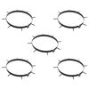 vidaXL Rasen-Aerator-Klemme mit Spikes 5 pcs Schwarz &Oslash; 300 mm Eisen