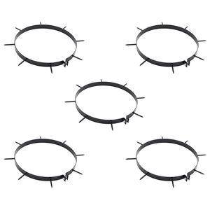 vidaXL Rasen-Aerator-Klemme mit Spikes 5 pcs &Oslash; 30 cm Stahl