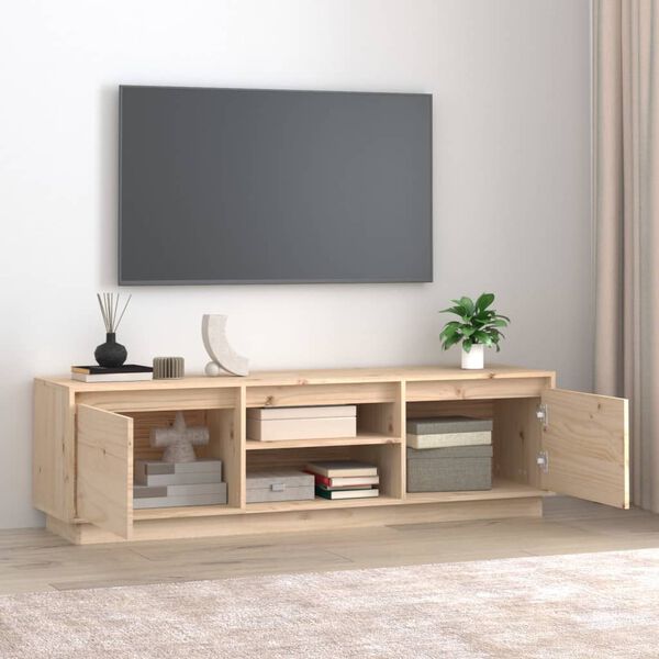 vidaXL TV-Schrank 140x35x40 cm Massivholz Kiefer
