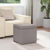 vidaXL Hocker Taupe 41 x 41 x 40 cm Stoff und Pressholz