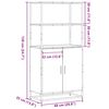 vidaXL Highboard Sonoma-Eiche 68x35x139 cm Holzwerkstoff und Metall