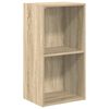 vidaXL B&uuml;cherregal 2 F&auml;cher Sonoma-Eiche 40x30x76,5 cm Holzwerkstoff