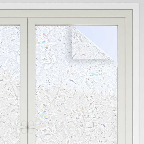 vidaXL Fensterfolien 2 Stk. Matt Blumenmuster PVC