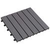vidaXL Terrassenfliese 30 pcs Grau 30 x 30 cm Akazien-Hartholz