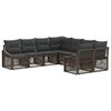 vidaXL Gartensofa-set 8 stk. 8-Sitzanzahl Grau Poly-Rattan