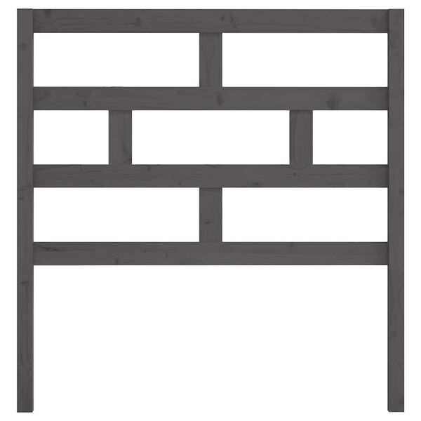 vidaXL Kopfteil Grau 96x4x100 cm Massivholz Kiefer