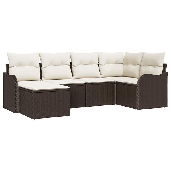 vidaXL Gartensofa-set Braun Poly-Rattan